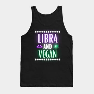 Libra and Vegan Retro Style Neon Tank Top